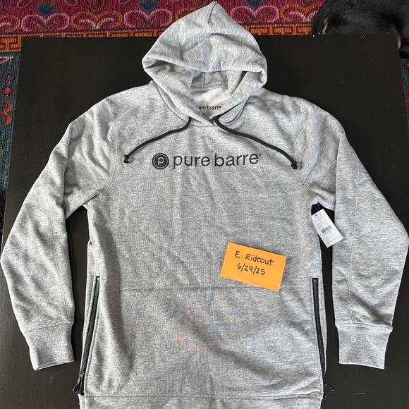 Pure Barre Tops - Pure Barre Long Hoodie with Zipper Sides
